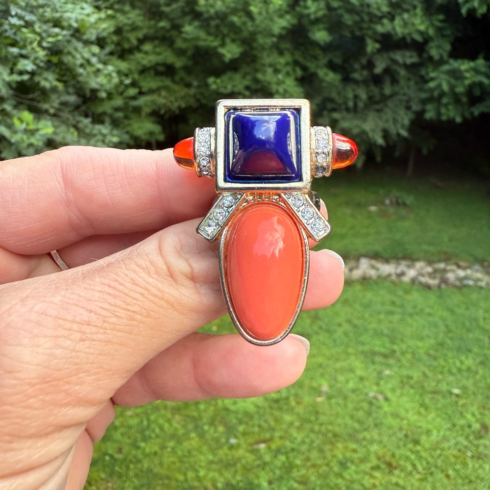 Vintage Kenneth Lane Art Deco Cabochon Ring